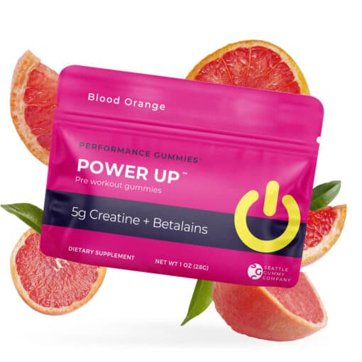 power up creatine blood orange pouch with ingredients
