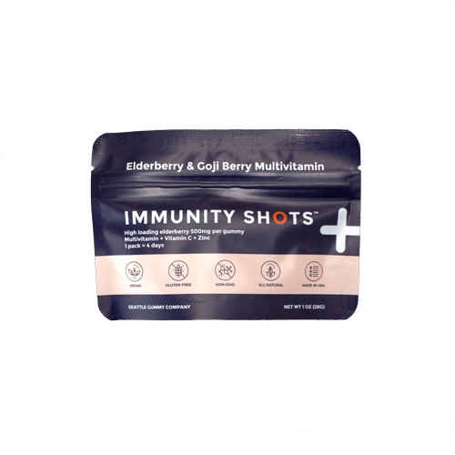 Elderberry & Goji Berry Immunity Shots Gummy Vitamins | 12-Pack